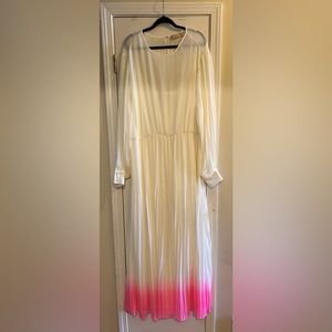 Pink and cream maxi dress